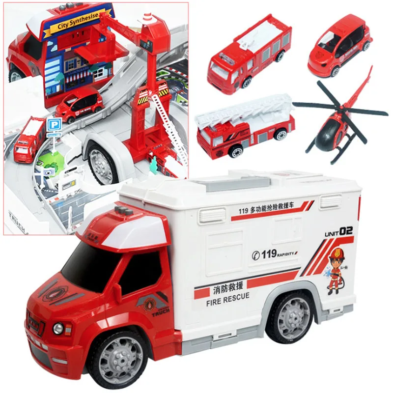 Deformable fire police racing container грузовик парковочный сплав трек автомобиль электрический