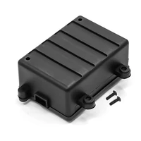 1pc black plastic rc car radio receiver box for 110 scx10 d90 d110 axial rc crawler car equipment box