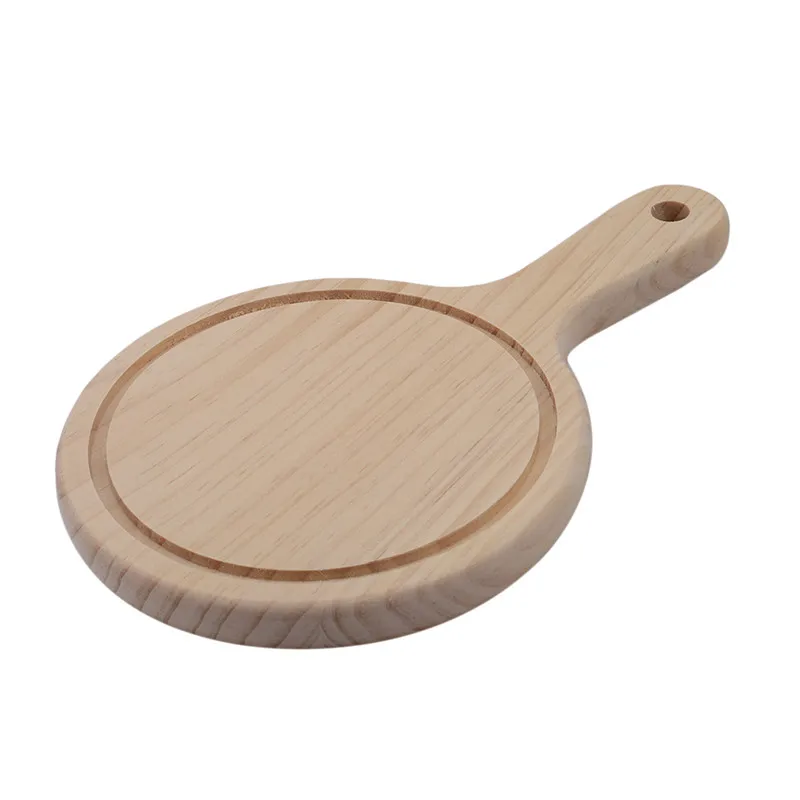 New Wooden Pizza board Round with Hand Baking Tray Stone Cutting Board Platter Cake Bakeware Tools | Дом и сад