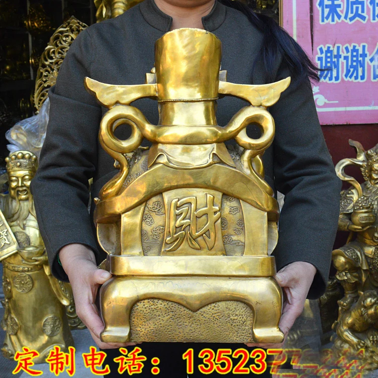 LARGE 2022 HOME SHOP Company open Efficacious Talisman Money Drawing Business booming luck gold God of wealth CAI SHEN statue | Дом и сад