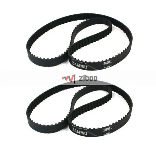 

2Pcs 260XL 130 Teeth 10mm Width Rubber Industrial Synchronous Timing Belt.
