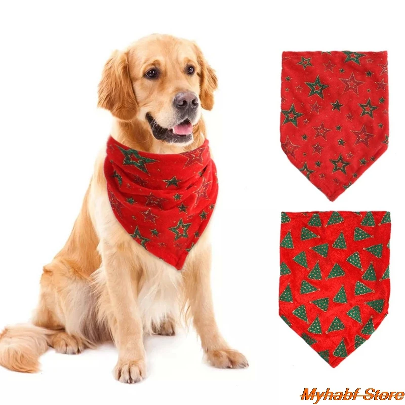 

Рождественские банданы для собак, шарф, фланелевые моющиеся Слюнявчики для собак и щенков, ошейник, нагрудник для котят, шейный платок, рожд...