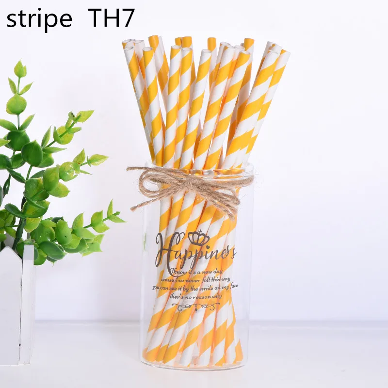 strip TH7 25 шт торт Топпер бумажные соломинки с фламинго для дня рождения украшения дети взрослые выпускные поставки одноразовые Коктейльные трубочки - Цвет: strip TH7