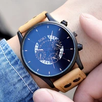 2021 european and american hot style fashion casual mens watch pu strap watch student sports quartz watch casual business watch