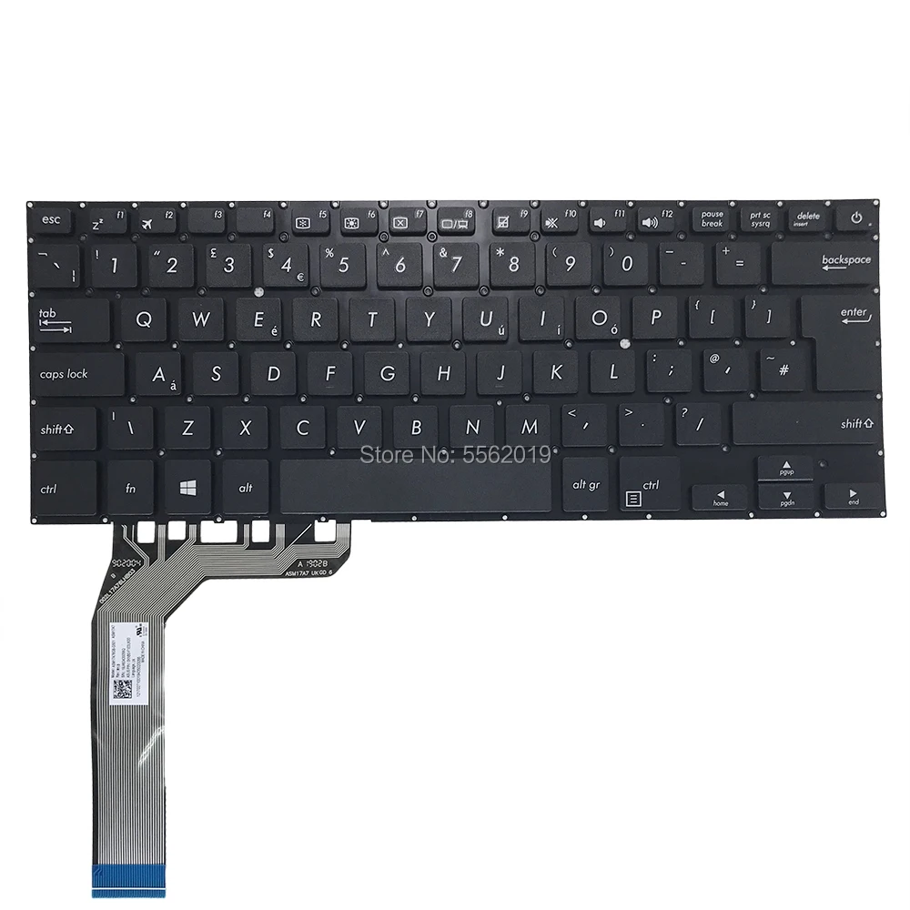 Клавиатура для ноутбука UK GB Turkey для ASUS Vivobook A407 X407 X407UF X407MA, оригинальная новая клавиатура для ПК 0KNB0-F103UK00.
