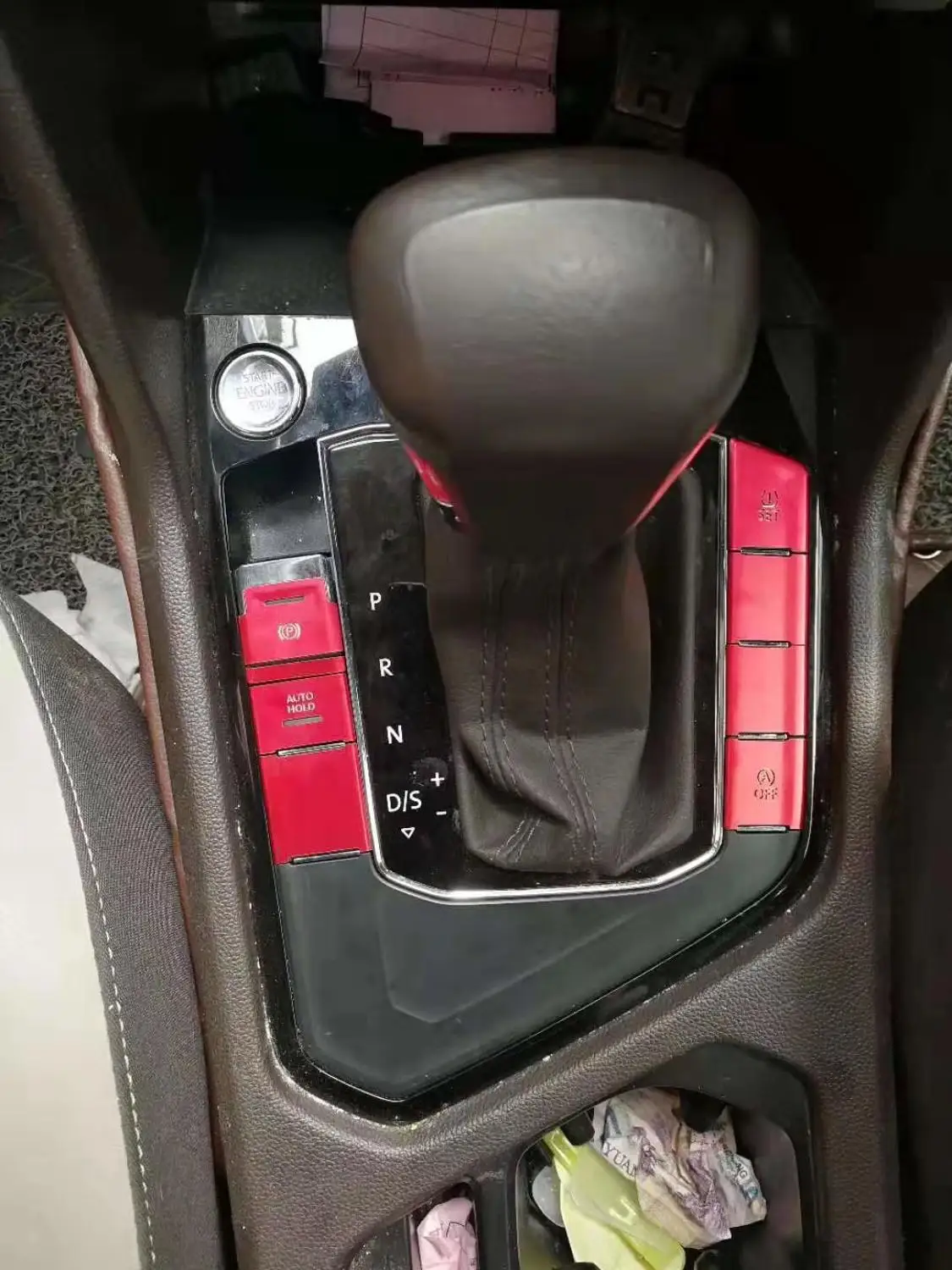 Для Tiguan L 2017 2018 2019 автомобиля интерьер алюминиевый сплав электронный ручной