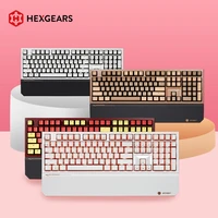 HEXGEARS New Kailh BOX Switch Mechanical Keyboard Gaming PBT Keycaps Keyboard with Hand Rest 104 key USB 2 4G Wireless for
