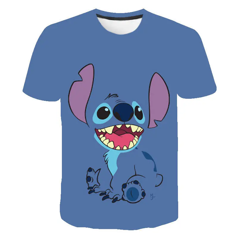 

2021 Men's Summer T-shirt Short Sleeve 3D Cartoon Children Oversized Round Neck T-shirt