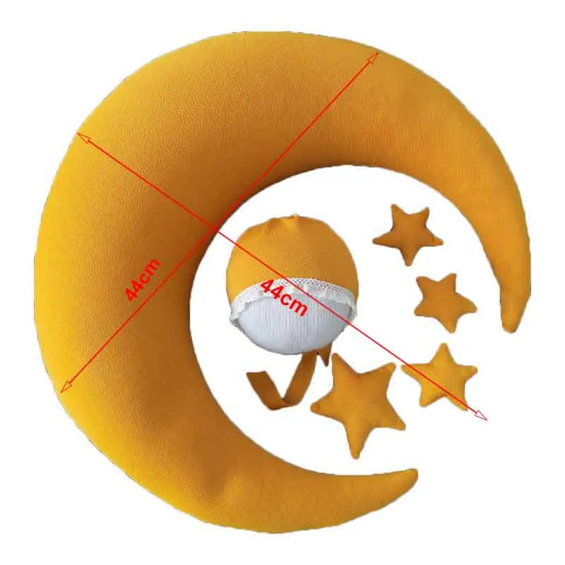 

Baby Hat Moon Pillow Star Set Infant Head Decoration Photo Studio Photography Props Newborn Photo Shooting Accessories Adornmen