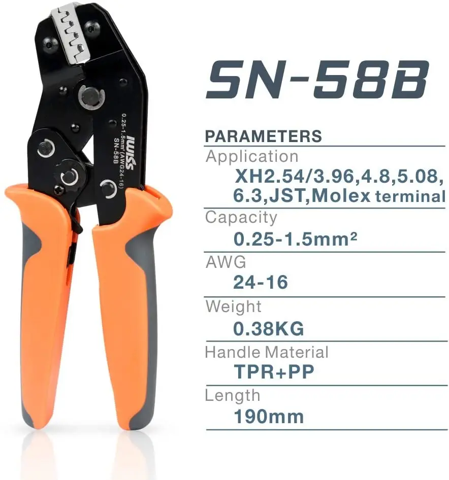

SN-58B EDM mini Multi-function Crimping pliers set dupont crimp tool clamp terminals kit incloude SN-28B and SN-48B function