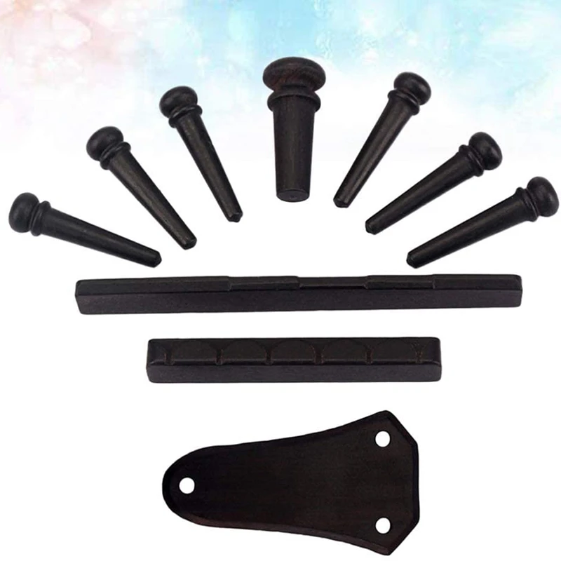 Деревянное гитарное село ДЛО 10 шт. крышка для бас-моста булавки с зеленым