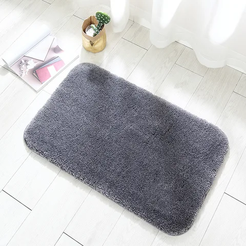 Мохнатый толстый коврик для ванной, однотонные ковры для ванной, коврик для туалета, напольные коврики, рядом с умывальником для ванны, коврик для душевой