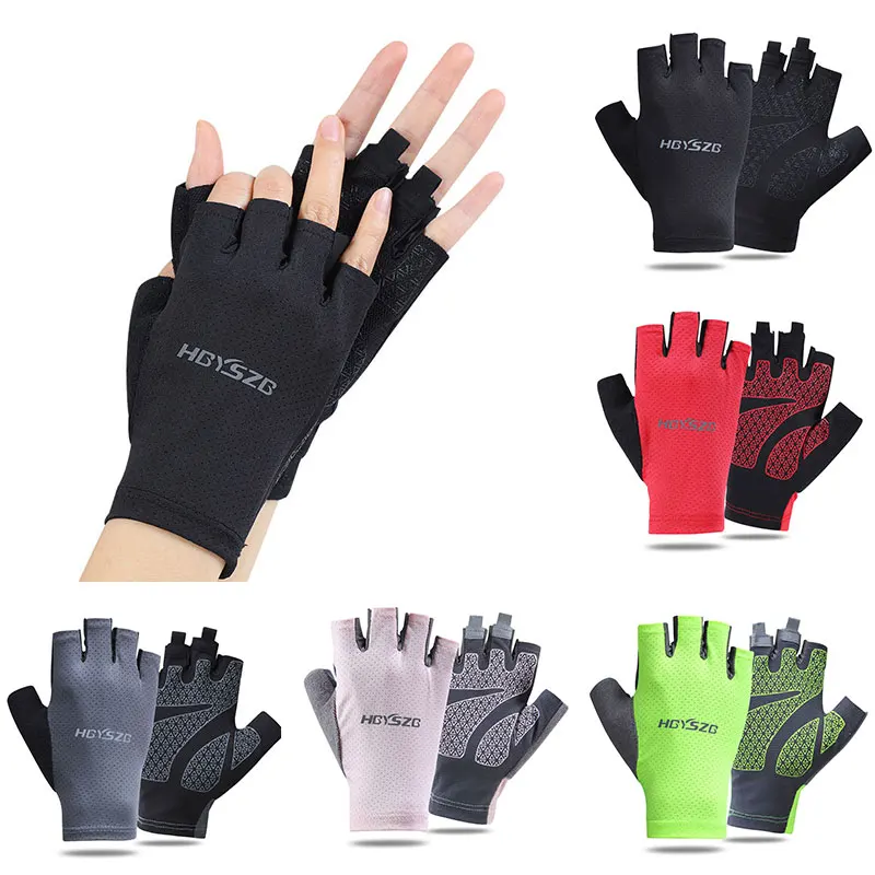 

Anti-Slip Anti-Sweat Thin Mesh Half-Finger Sports Gloves Breathable Cycling Riding Men Women Gloves Outdoor Sun Protection