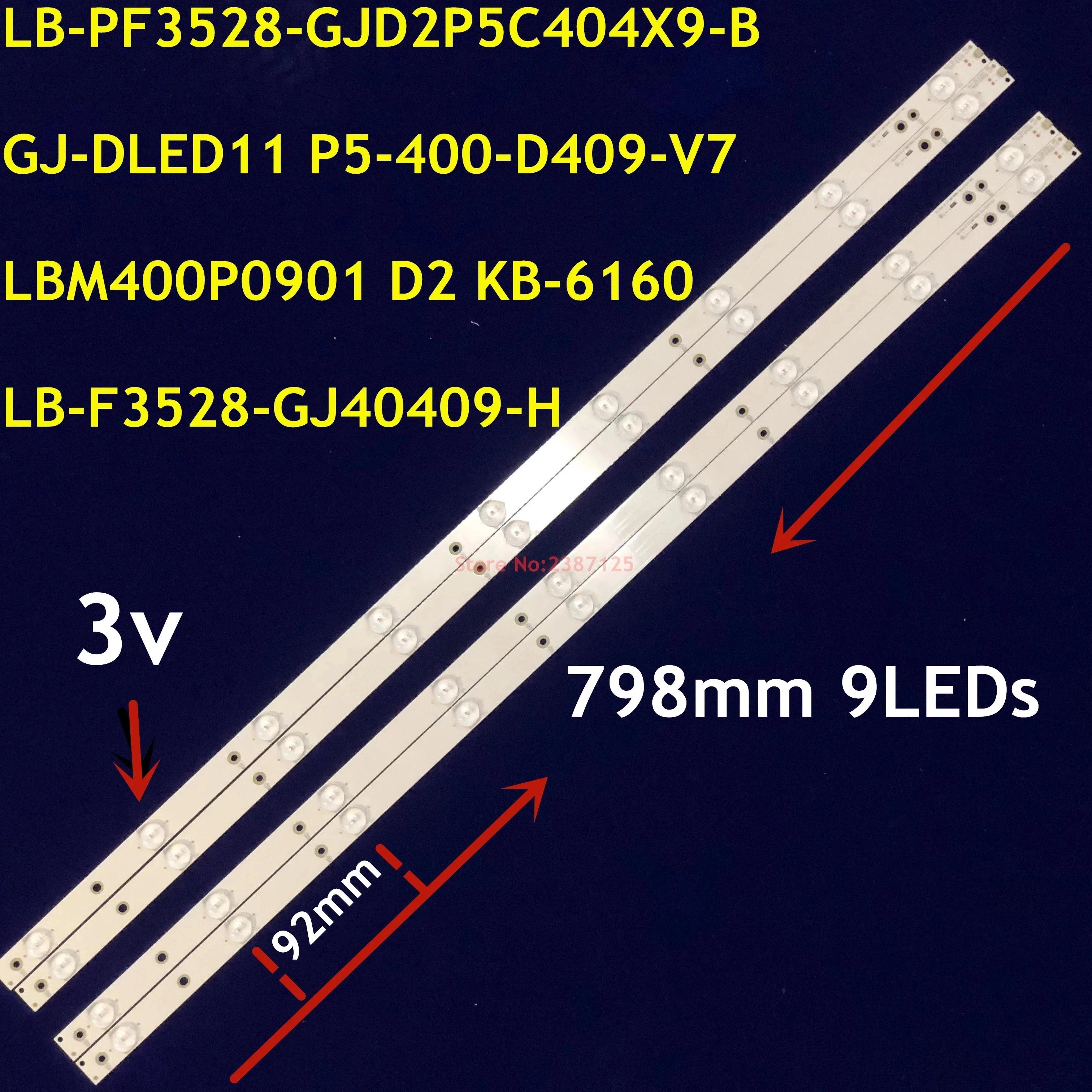 

LED backlight GJ-DLEDII P5-400-D409-V7 for LED TV P h ilips 40PFT5300/12 40PFT5300/60 40PFK4509/12 40PFH5300/88