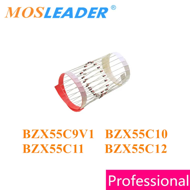 Mosleader 5000 шт. DO35 BZX55C9V1 BZX55C10 BZX55C11 BZX55C12 погружение в ленту без коробки 9 1 В 10 11 12