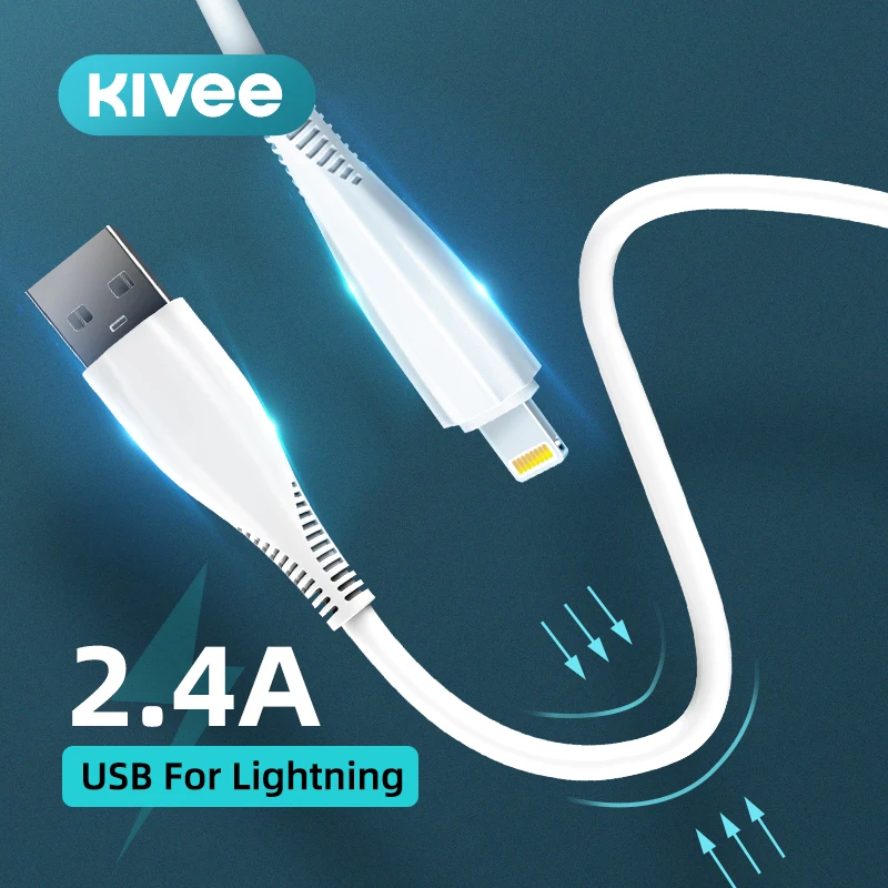 USB кабель Kivee для Android Xiaomi 2 4 А смартфона зарядный iPhone 12 Max Xs X 8Plus передачи