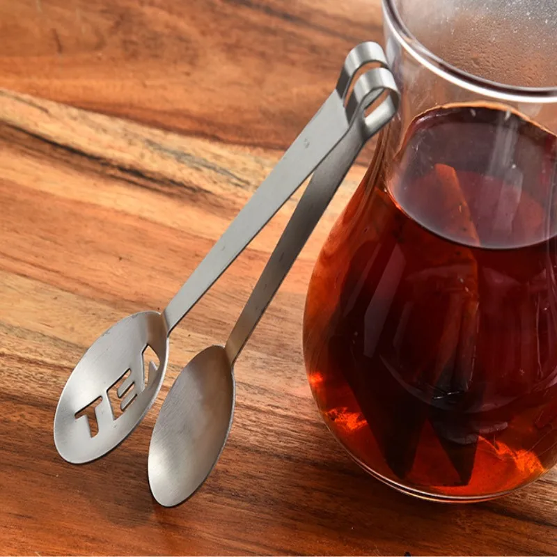 

Stainless Steel Tea Bag Clip Squeezer thickened lemon clip Teabag Tongs Lemon Slices Pliers tea clip Teabag Tongs Kitchen tool