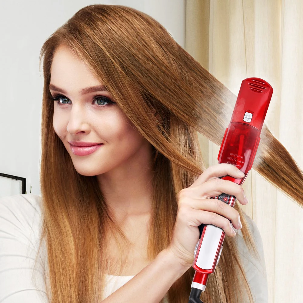 

Steam Hair Straightener Professional Steam Hair Straightening Iron Hair Straight Styler Ceramic Flat Iron Steam Straightener