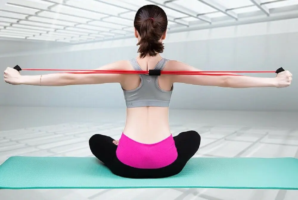 

Fitness Gum Sit-up Pull Rope Expander Elastic Bands 4 Tube Resistance Bands Latex Pedal Exerciser Yoga equipment Pilates Workout