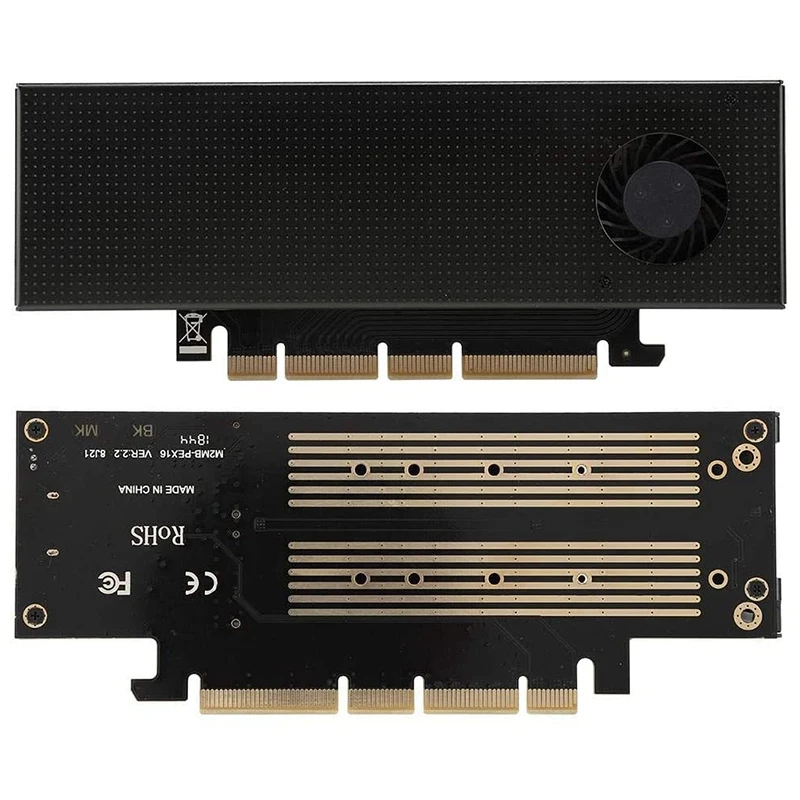 

PCIE to NVME Expansion Card, M.2 PCIe Adapter, Dual Interface NVME+AHCI, Suitable for PCIE x 4 x 8 x 16 Host and Server