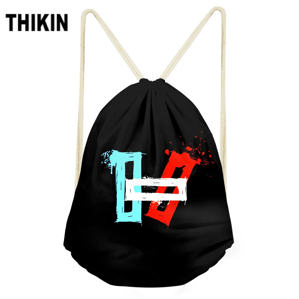 ThiKin Twenty one pilots печатные школьные сумки, рюкзаки, черный рюкзак, Подростковый ортопедический ранец для мальчиков и девочек, дропшиппинг
