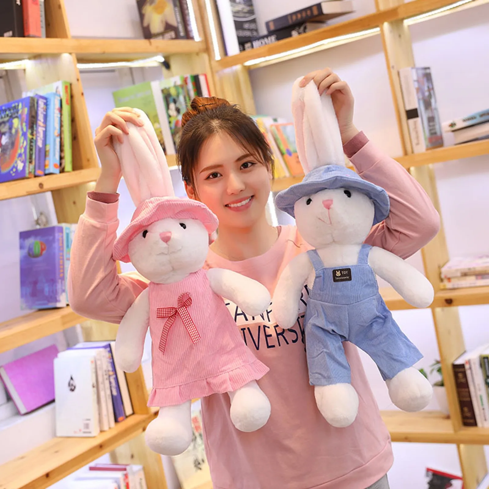 

28cm Cartoon Stuffed Plush Stuffed Toy Easter Scarf Kawaii Cute Rabbit Gives Children Holiday Kids Friend Gifts Hot Sale Juguete