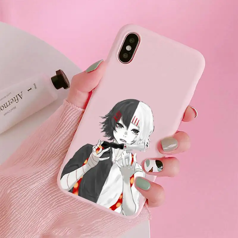 

anime JUUZOU SUZUYA Tokyo Ghouls Phone Case Candy Color for iPhone 6 7 8 11 12 s mini pro X XS XR MAX Plus