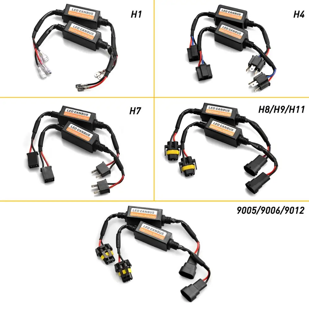 H1 H4 H7 H8 H11 9005 HB3 9006 HB4 светодиодный ксеноновый HID ламповый декодер сопротивление 50