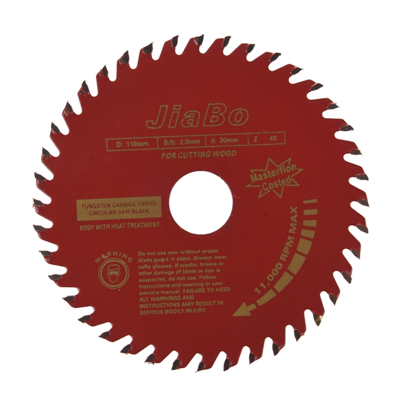 

110mm Diameter 40T Rotary T.C.T Metal Saw Blade for Wood Cutting