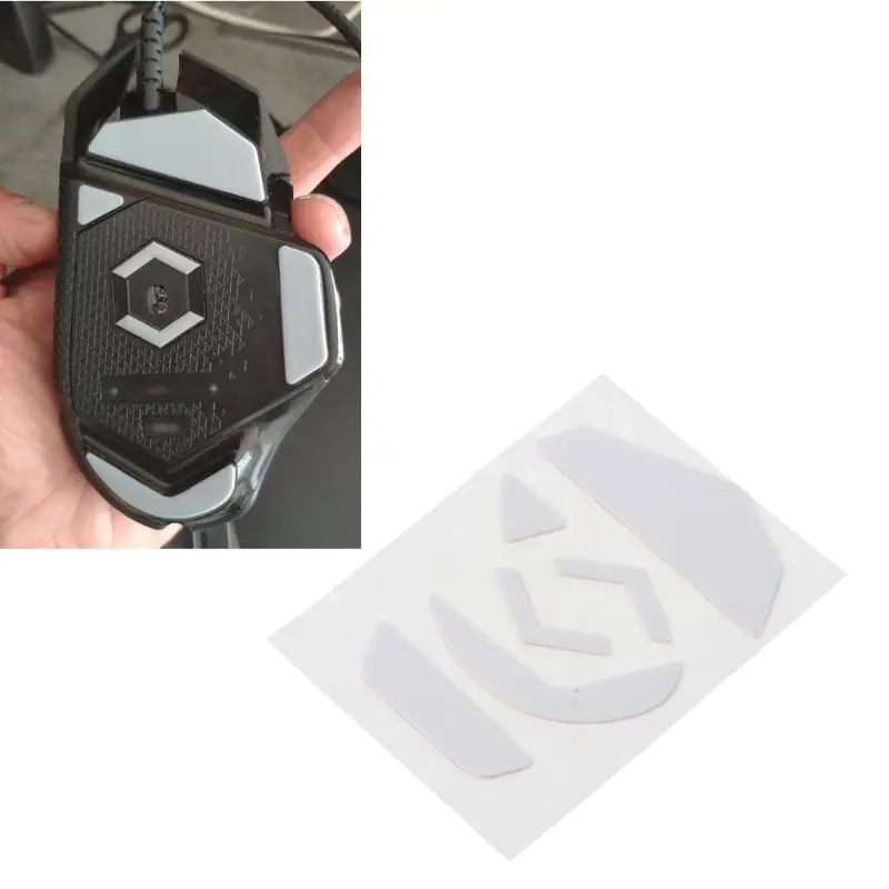 

1 Set 0.6mm Thickness Replace White Curve Edge Mouse Feet Mouse Skates For logitech G502 Mouse