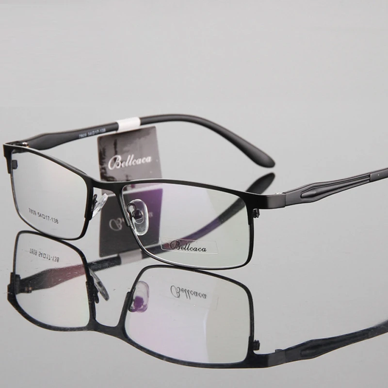 Мужские очки в полной оправе со стальной пластиной повседневные деловые мужские