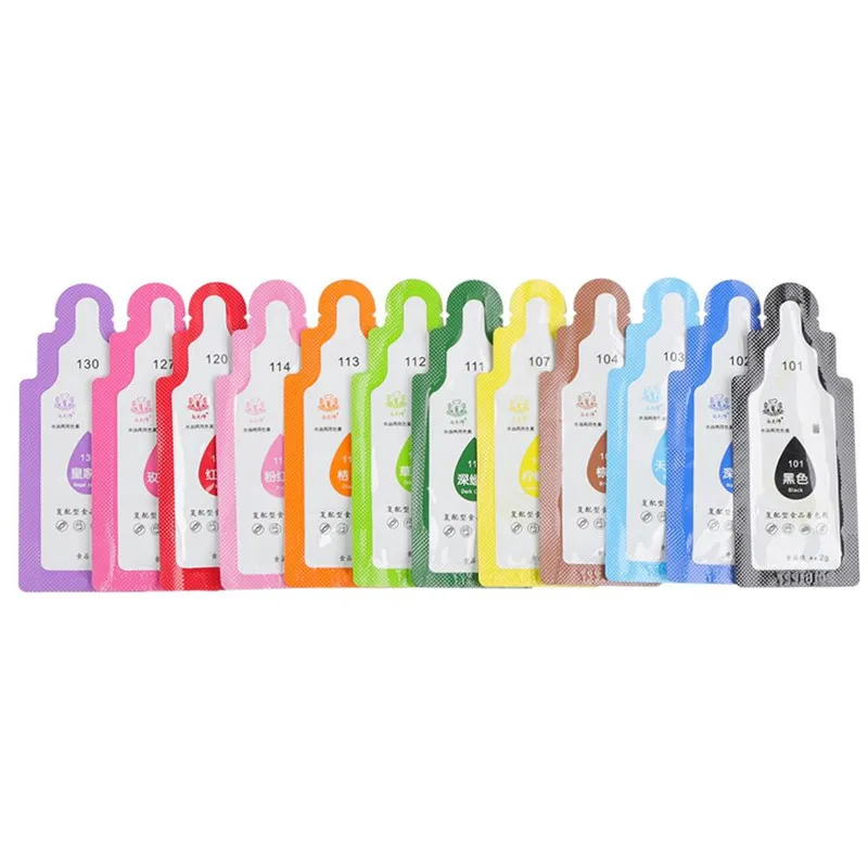 12 шт. съедобные Еда пигмент раскраска полезный безопасный инструменты для