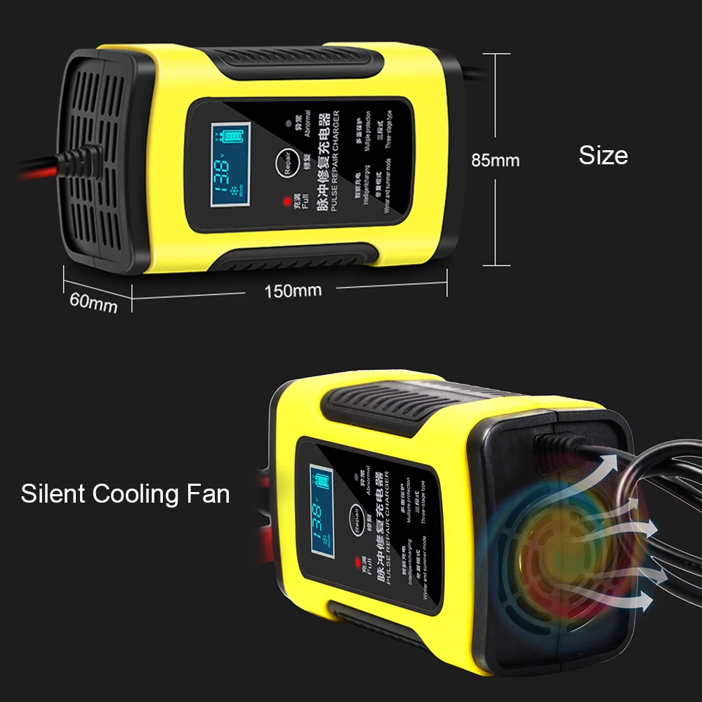 Новый 12В 6А полностью автоматический автомобильный аккумулятор зарядное