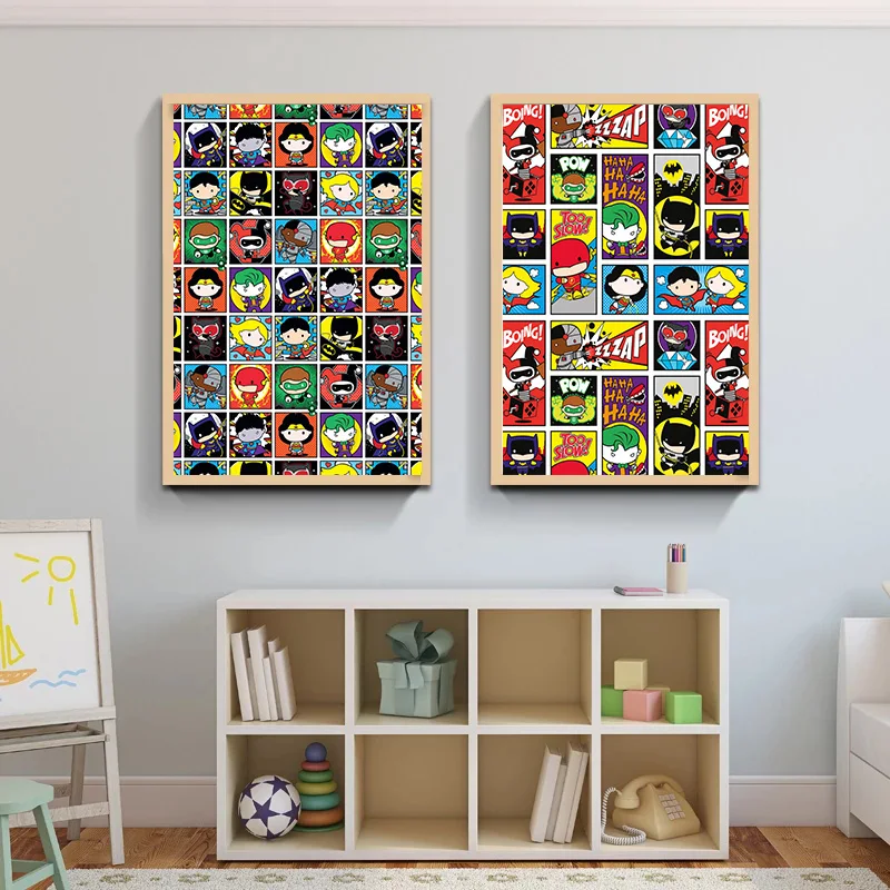 

Marvel Cartoon Canvas Painting Superhero Posters and Prints Printing Mural Pictures Children's Room Home Wall Decor Accessories