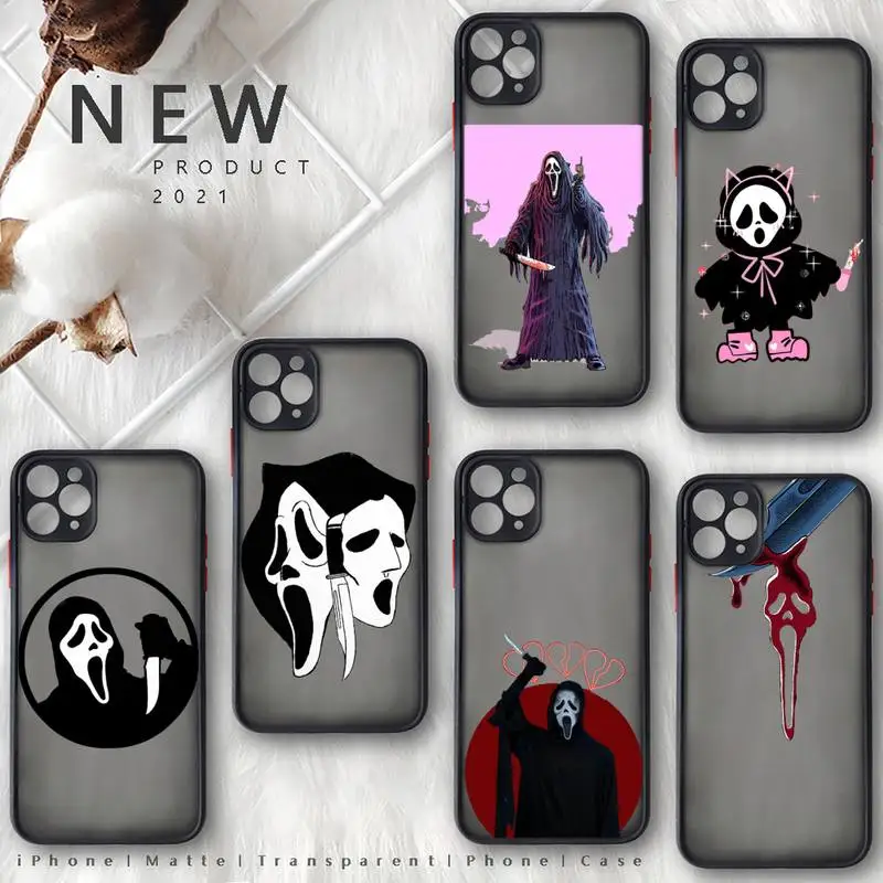 

ghostface Phone Case For iphone 13 12 11 8 7 plus mini x xs xr pro max matte transparent cover