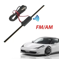 hot sale universal car antenna booster car electronic fmam radio antenna windshield mount 12v black