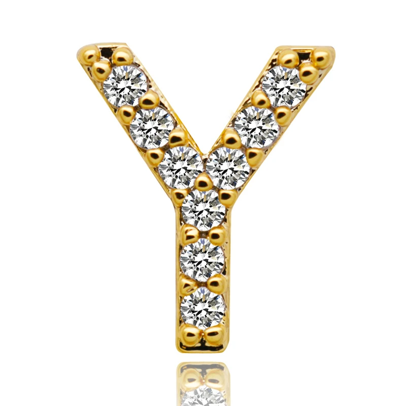 Хип-хоп 26 букв Золотые/серебряные зубы Grillz все Iced Out микро Pave CZ зубные грили с силиконовые Украшения для тела подарок B40