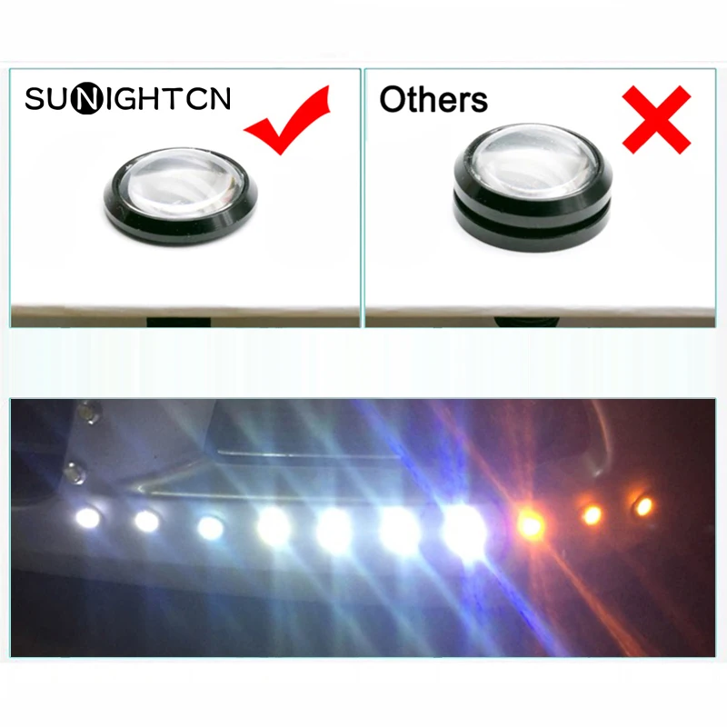 SUNIGHTCN 1 шт. светодиодный светильник Eagle Eye для автомобиля дневные ходовые огни s DRL