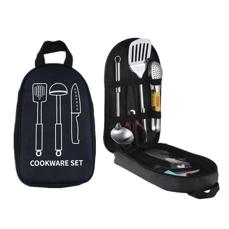 

Outdoor Camping Barbecue Cookware Travel Portable Tableware Set Storage Bag