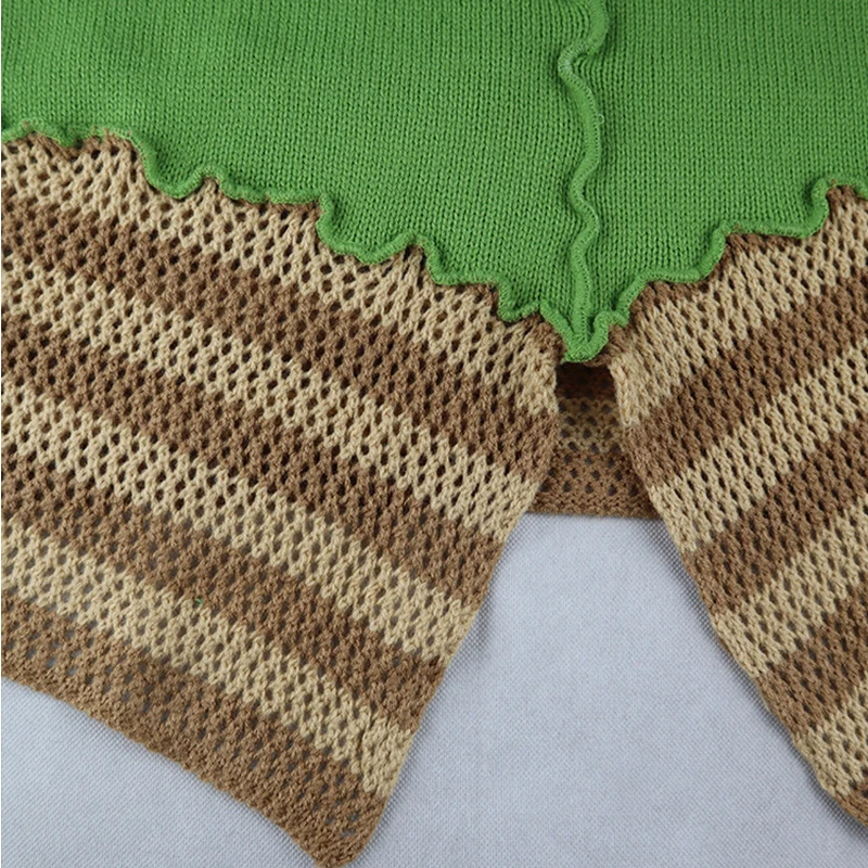 

2020 New Fashion Ladies Patchwork Knitted Sweaters Women Autumn Winter Lace Up O-neck Split Hem Sweater Female Pullover Jumpers