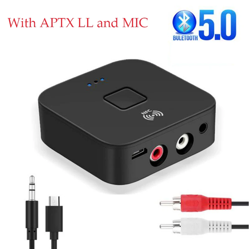 

Bluetooth 5,0 приемник NFC Bluetooth 3,5 мм AUX/RCA HIFI автомобильный 10 м беспроводной музыкальный аудио RAC приемник для наушников динамик