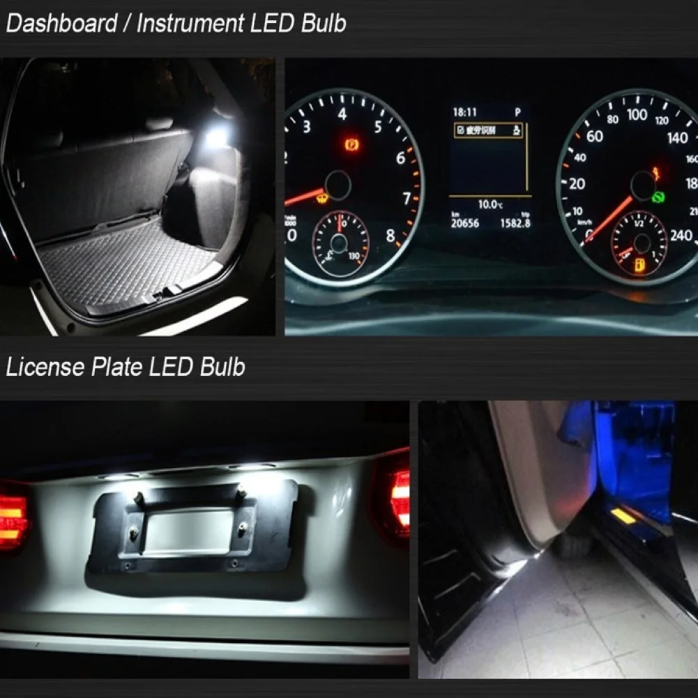 10 шт. автомобильные светодиодсветодиодный лампы T10 100LM COB 4SMD|Сигнальная лампа| |