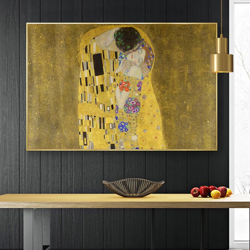 RELIABLI абстракция любовник Поцелуй Плакаты и печать холст картины Знаменитые