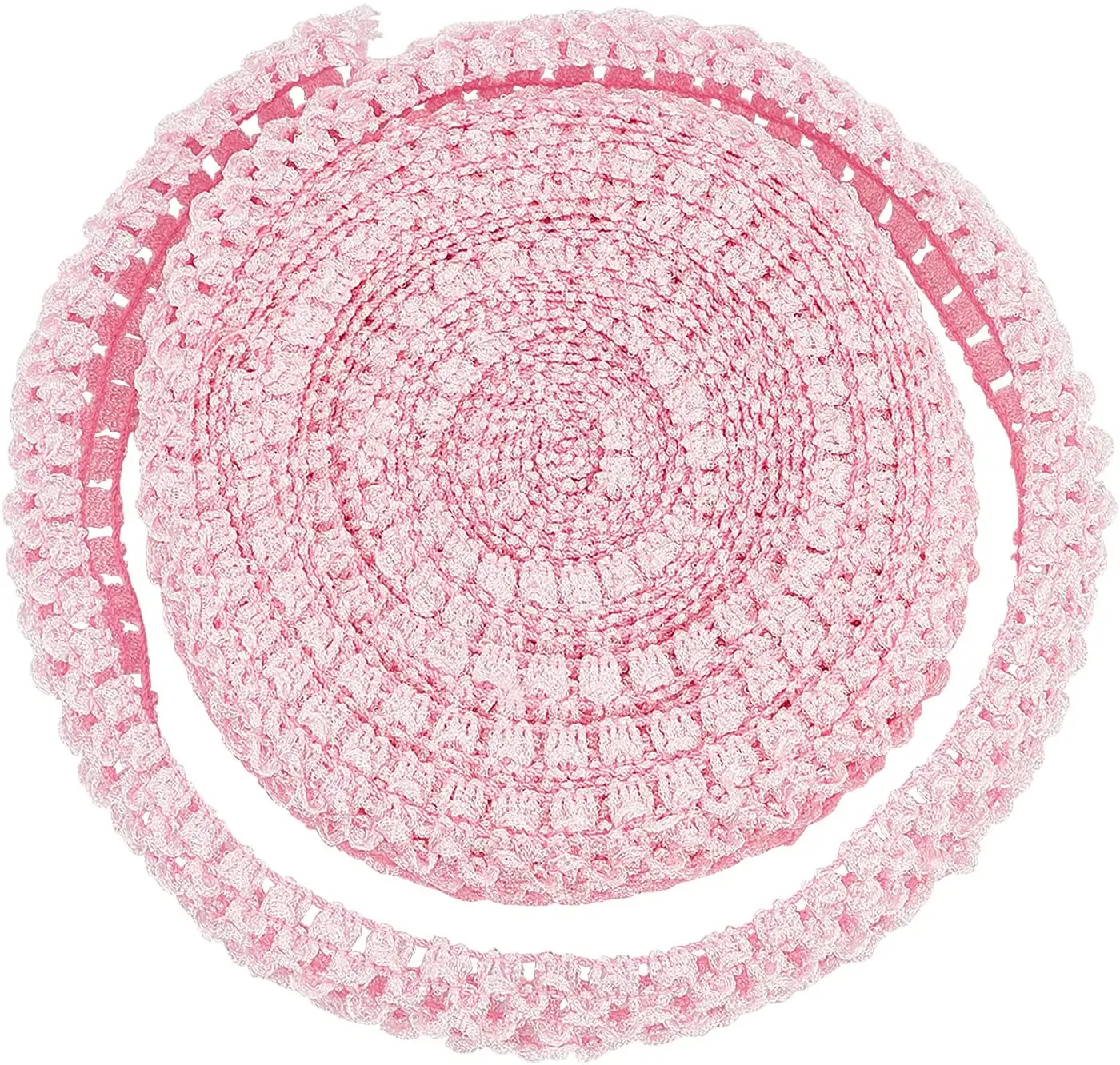

11 Yards 1.5" Wide Elastic Crochet Headband Ribbon Crochet Stretch Trim for Hair Accessories and Tutus Dresses Pink