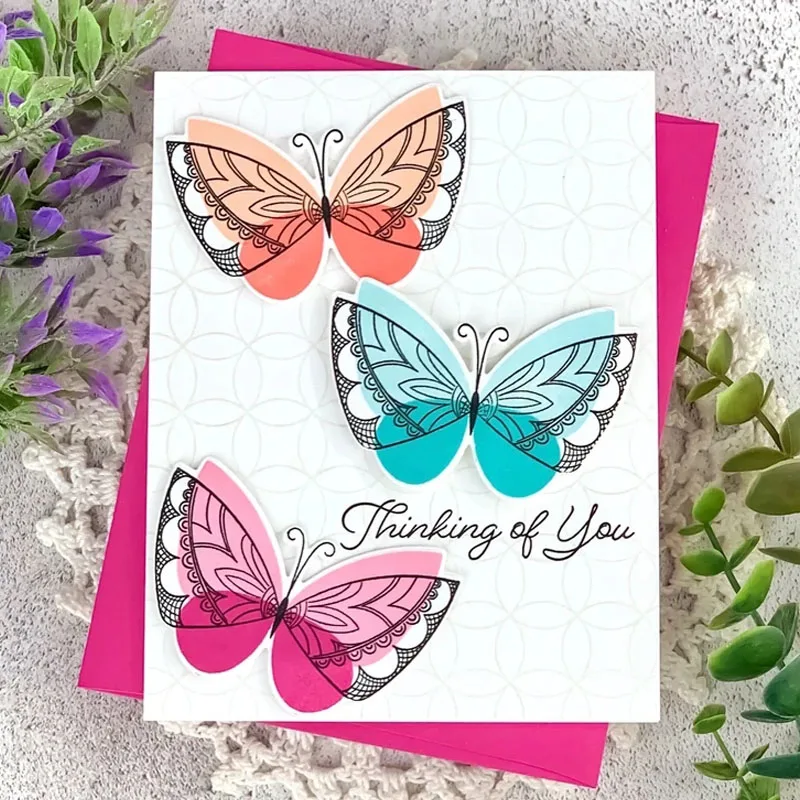 

Butterflies Bunny Horse Sheep Gnome Girl Pattern Transparent Clear Silicone Stamp& Dies For DIY Scrapbooking/Photo Album Card