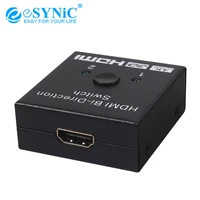 esynic 1x22x1 hdmi compatible bidirectional switcher splitter portable switch switcher support 4kx2k 3d 1080p for hdtv tv boxes