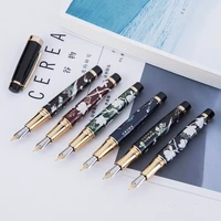 chinese style hand made hongdian metal fountain pen hand drawing iridium effbent nib ink pen excellent business writing gift