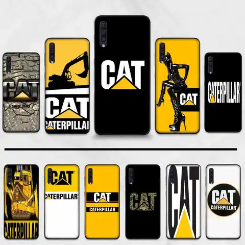 Желтые чехлы с логотипом Caterpillar DOZER, чехол для телефона Samsung A20 A30 30s A40 A7 2018 J2 J7 prime J4 Plus S5 Note 9 10 Plus