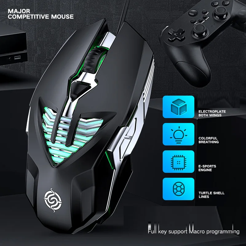 Профессиональная игровая мышь ViperQ1 6d с гальваническим покрытием водяным