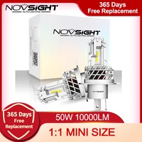 novsight 11 mini h4 led h7 h1 h11 h8 hb4 9005 hb3 auto car headlight bulbs 50w 10000lm car accessories 6000k led fog light